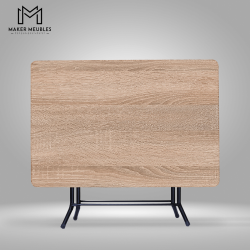 Table Pliante - 105x70 CM
 Couleur-Sonema Peinture Socle-Noir Brillant