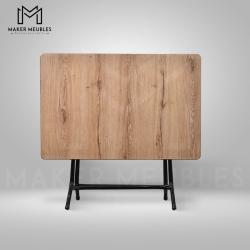 Table Pliante - 105x70 CM
 Peinture Socle-Noir Brillant Couleur-Rivera