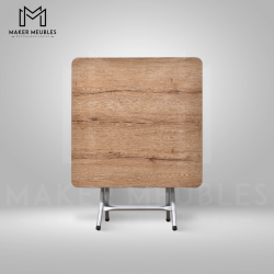 Table Pliante - 80x80 CM
 Peinture Socle-Gris Argent Couleur-Rivera