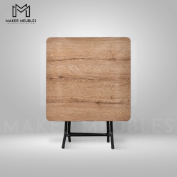 Table Pliante-70x70 CM
 Peinture Socle-Noir Brillant Couleur-Rivera