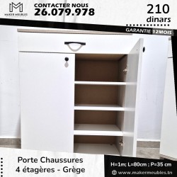 Porte Chaussures - Gris