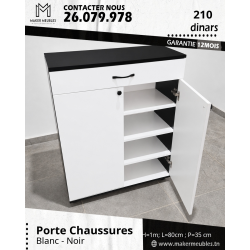 Pack Table TV + Porte Chaussures- Noir