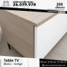 Pack Table TV + Porte Chaussures- Gris